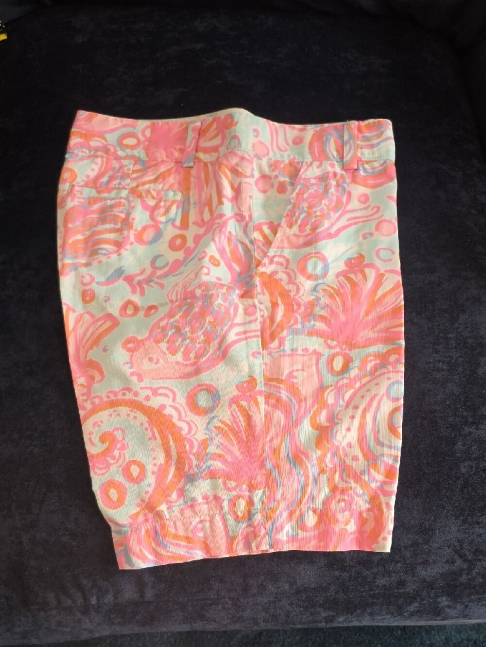 Pastel Floral Women's Light Stretch Bermuda Shorts - Multicolor - Picture 8 of 9